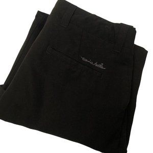 Travis Mathew Men's 30 Solid Black Adjustable Waist Bermuda Golf Shorts